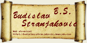 Budislav Stranjaković vizit kartica